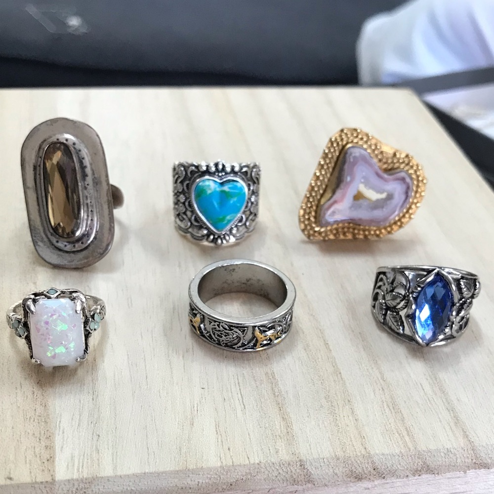Six rings set